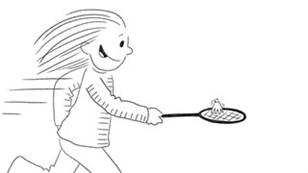 Prøv det med en badmintonbold