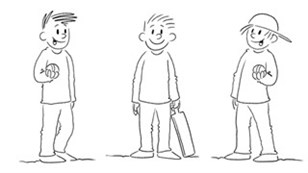 Gå sammen tre og tre