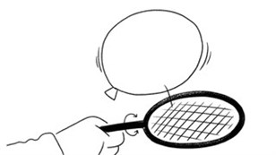 Med ketsjer og ballon