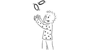 Kaste - gribe med to ringe