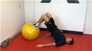 Gymnastikbold hamstring curl