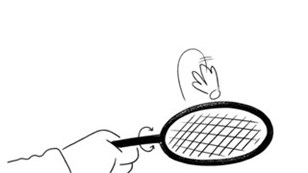 Med ketsjer og badmintonbold