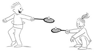 Kan I med en badmintonbold?