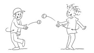 Stå med ryggen til hinanden