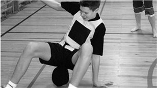 Lander en aflevering på gulvet