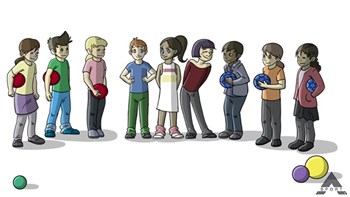 Spidsrod med skumbolde