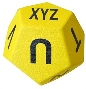 12 sidet terning M/ 14 bogstav