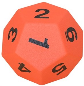 12 sidet terning i skum 25 cm