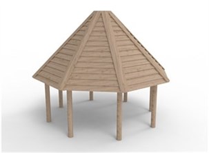 8-kantet grillhus Ø4,5 m