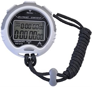 A-sport stopur med 2 rækker tal og pacer