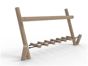 Balancebro med bjælker