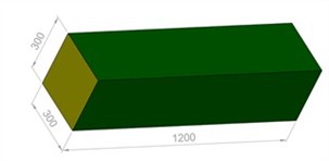 Bjælke 120x30x30 cm.
