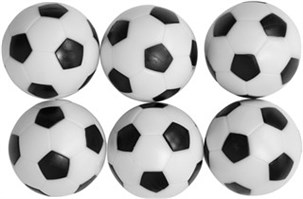 Bordfodbold bolde 6 stk.