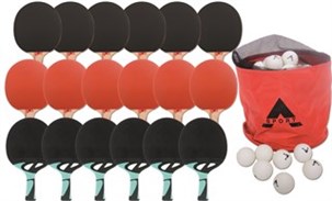 Bordtennisbat og bolde