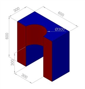 Combi skål 60x60x30 cm.