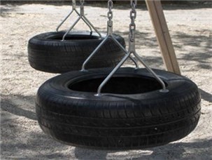 Dæk-Gynge med 160 cm kæde