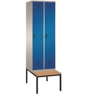 Garderobeskab 2 søjler M/bænk