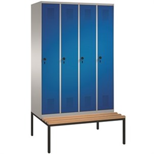 Garderobeskab 4 søjler M/bænk