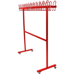 Garderobestativ m/knager - Rød