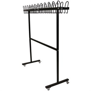 Garderobestativ m/knager -Sort