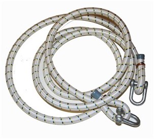 Gummikabel med 2 stk. sjækler