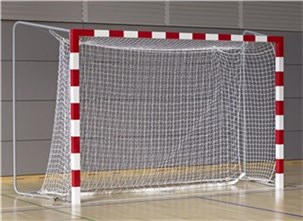 Håndboldmål aluminium VM rød/hvid ramme