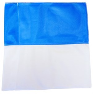 Hjørneflag Blå/hvid - delt farveskift