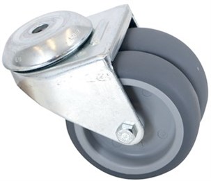 Hjul dobb.drej. Ø75 mm m/bremse