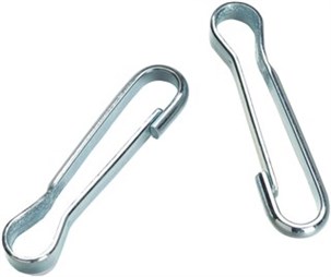 Karabinkroge til tennisblænde - L6cm