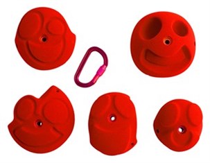 Klatregreb med smiley ansigter - røde