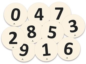 Klistermærker tal fra 0-9
