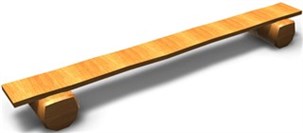 Lav bænk med kalmar sæde