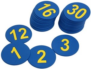 Markeringsbrikker m/tal 1-30