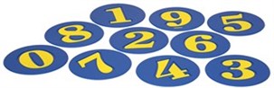 Markeringsbrikker med tal