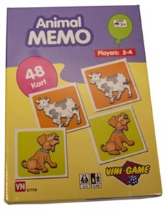 Memo huskespil 2*24 kort med dyre motiver