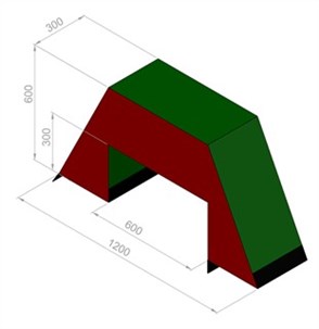 Møtrik 1/2 120x60x30 cm.