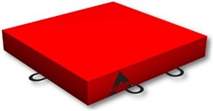 Nedspringsmåtte, kvadratisk L200 x B200 x H30 cm.
