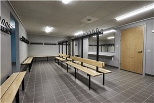 Omklædningsbænk dobb. fritstående