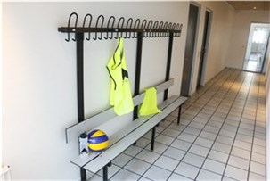 Omklædningsbænk enk. til fast gulvmontage