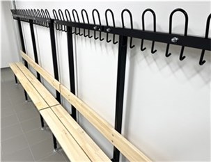 Omklædningsbænk enk. til fast gulvmontage