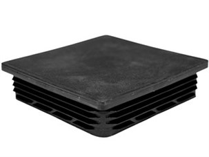 PDL plastprop/rørben 100*100 mm (udv. mål) sort