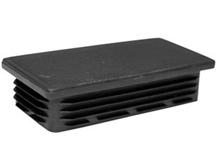 PDL plastprop/rørben 100*50 mm (udv. mål) sort