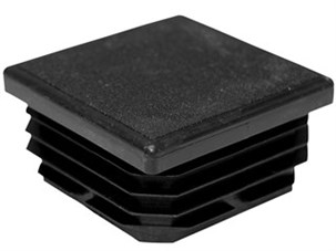 PDL plastprop/rørben 50*50 mm (udv. mål) sort