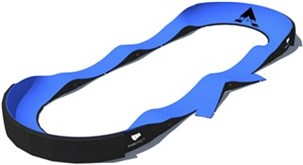 Pumptrack speed ring med op/nedkørsel BLÅ