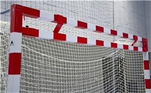 Reduktionsoverligger til håndboldmål Rød/hvid