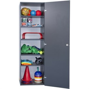 Rekvisitskab, enkelt, grå