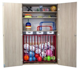 Rekvisitskab, lys eg