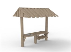 Robinia Udekøkken, vask, hylde