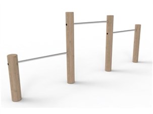 Robinia kolbøttestativ - 3 fag