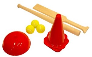 Rundboldsæt 2 bat + 3 bolde